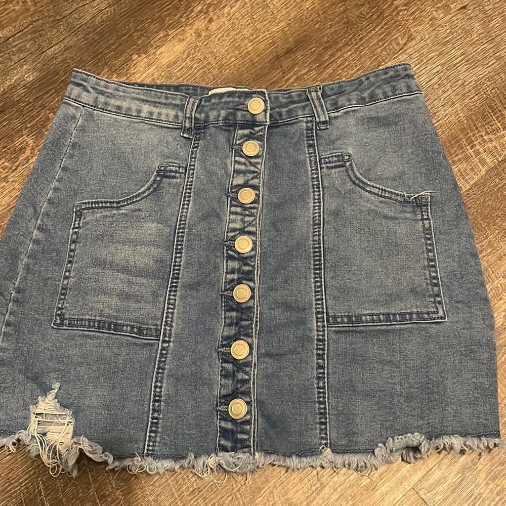 Button down Jean skirt